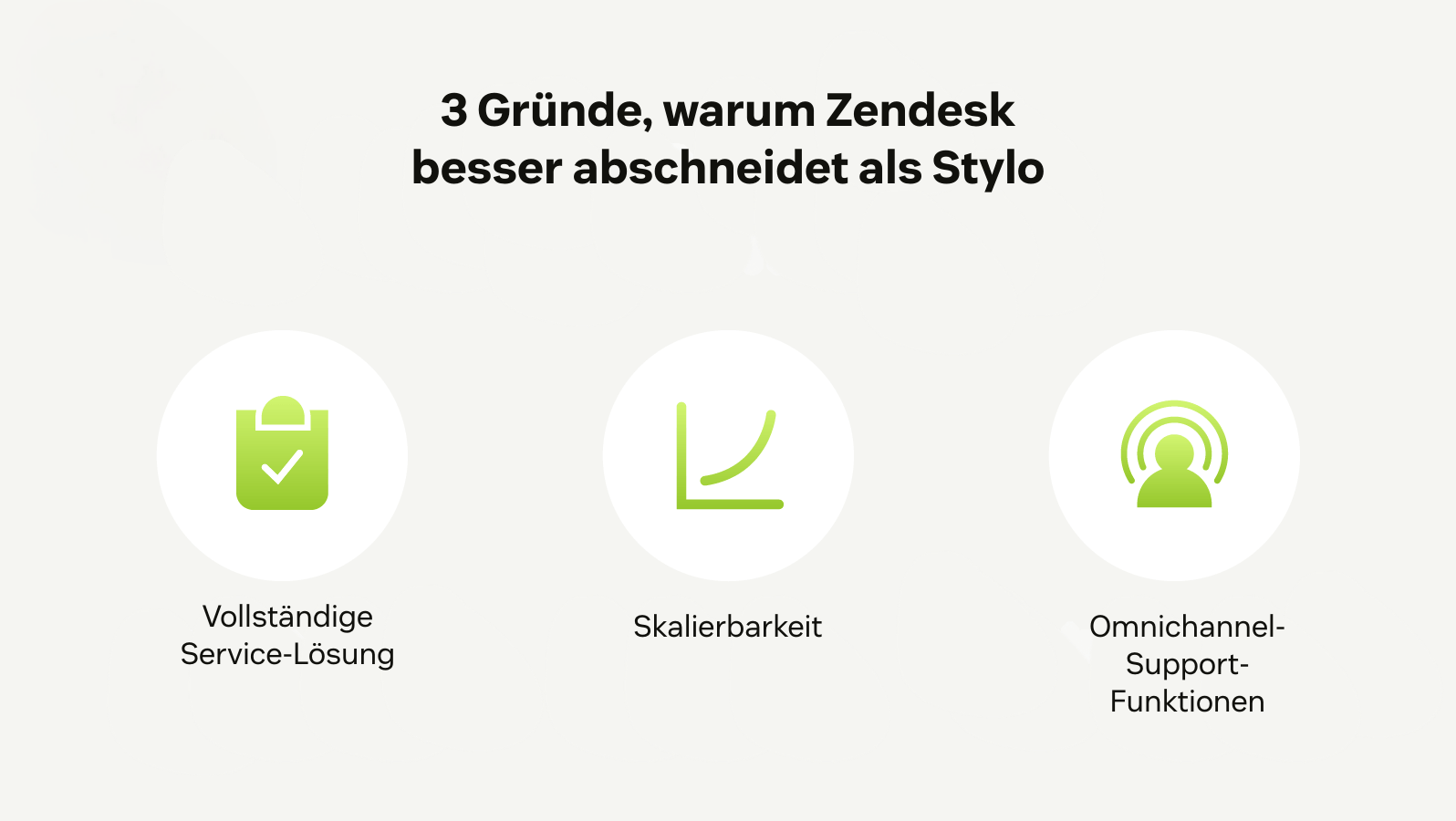 Drei zentrale Gründe, warum Zendesk besser als Stylo ist.