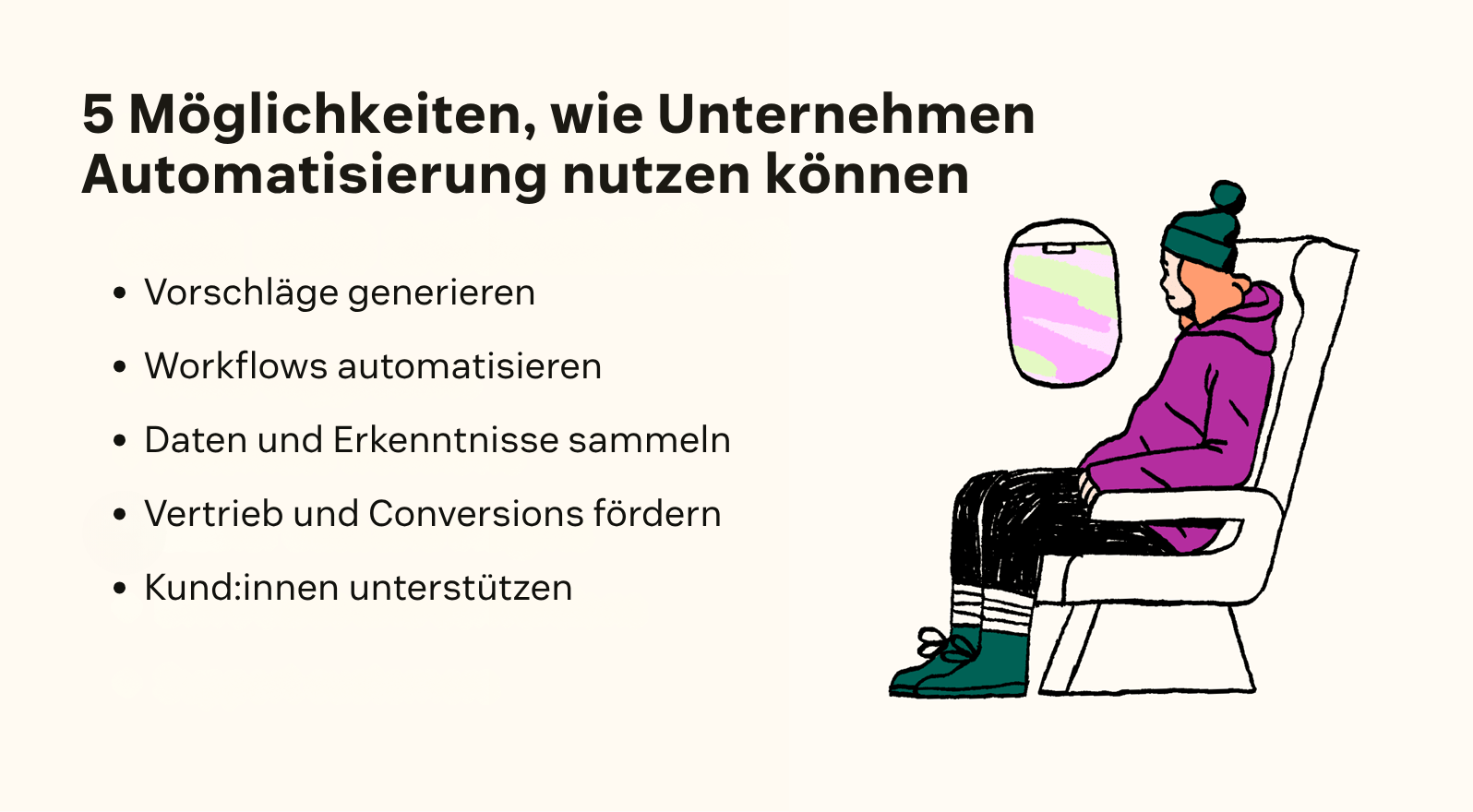 Grafik: 5 Möglichkeiten, wie Unternehmen Automatisierung nutzen können