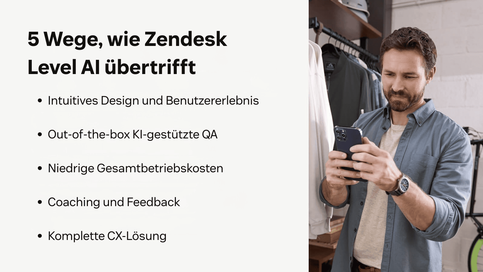 Fünf zentrale Vorteile, mit denen Zendesk Level AI übertrifft.