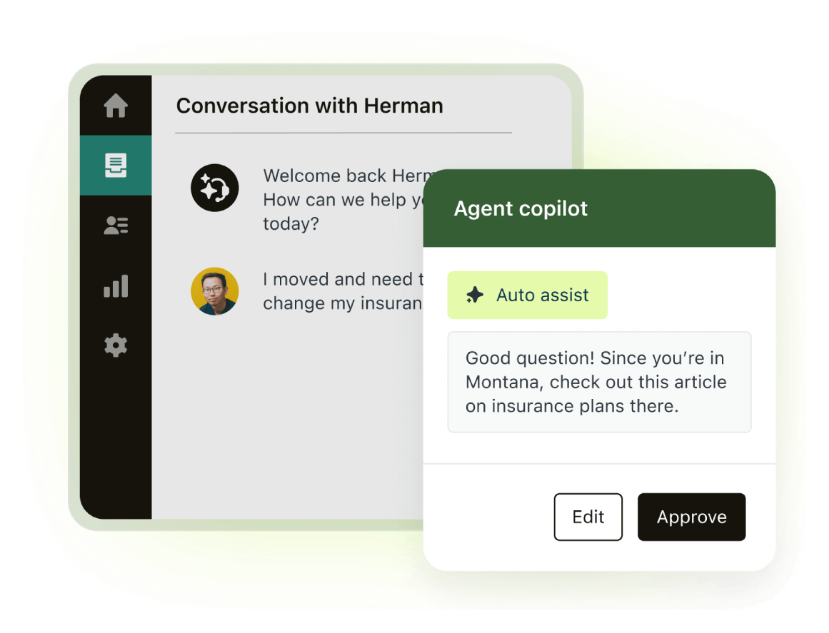 The Zendesk AI Copilot helps drive faster service resolutions.
