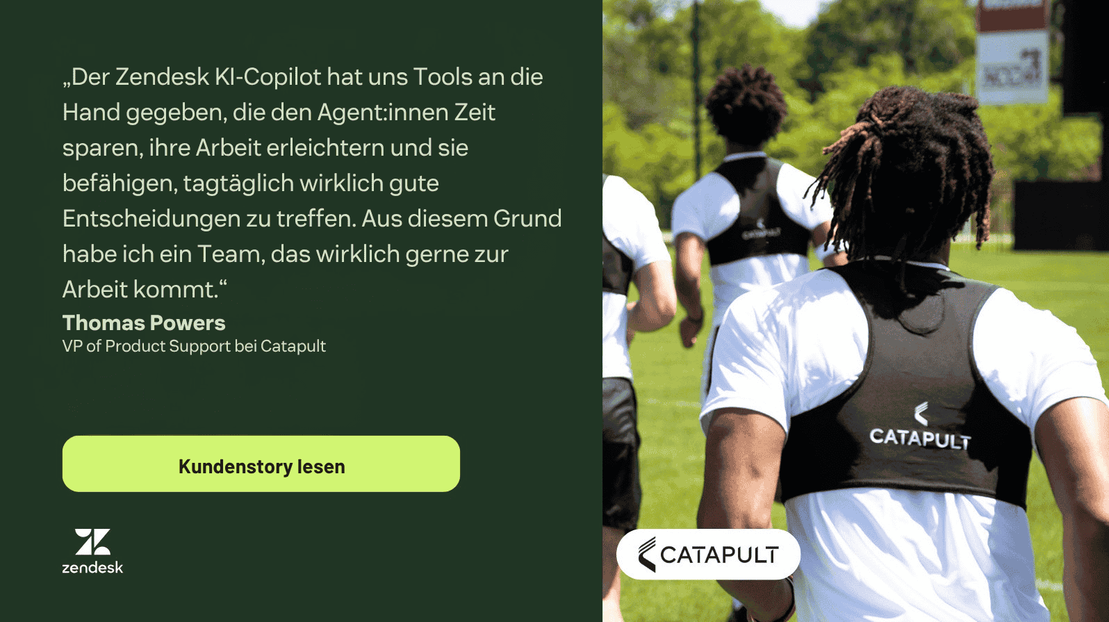 Beispiel für KI im Kundenservice bei Catapult