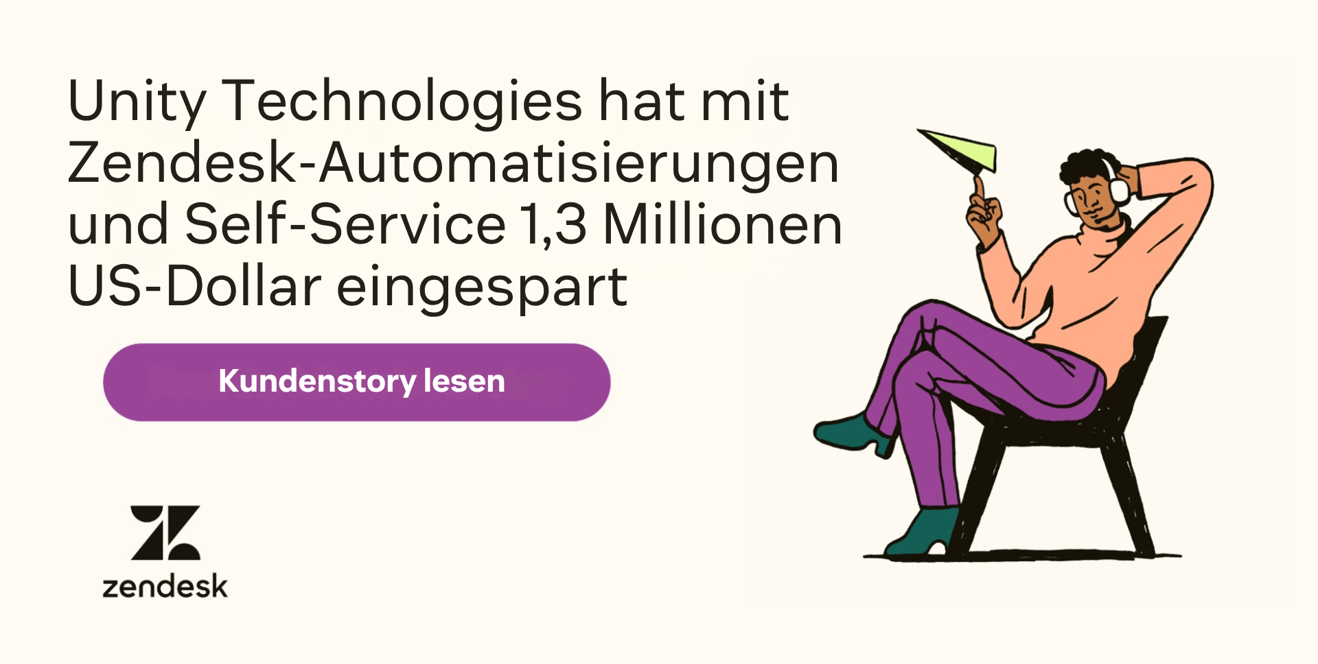 Unity hat mit Zendesk-Automatisierungen und Self-Service 1,3 Millionen USD eingespart.