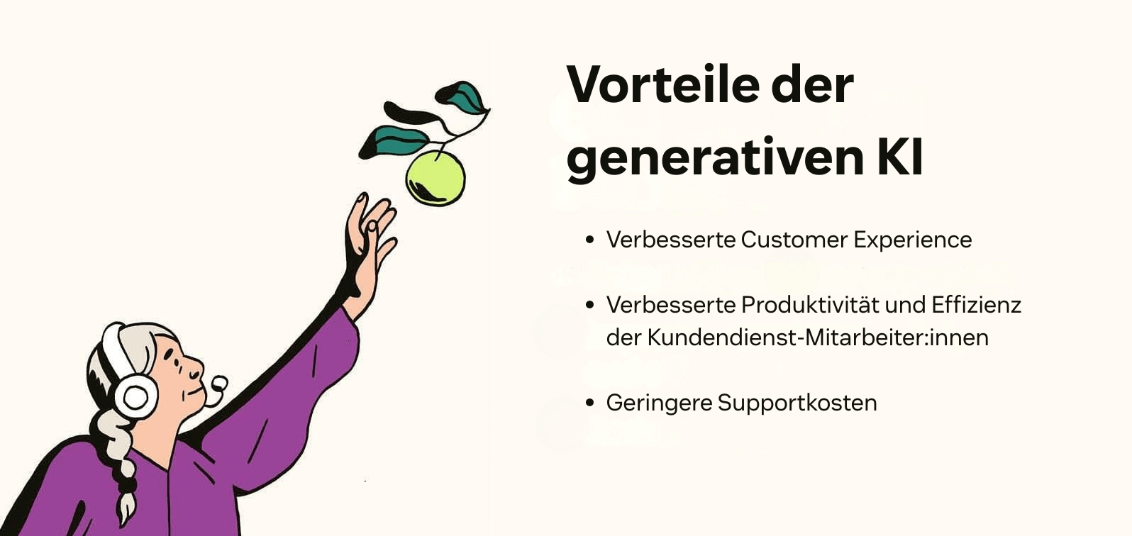 Grafik zu den Vorteilen generativer KI