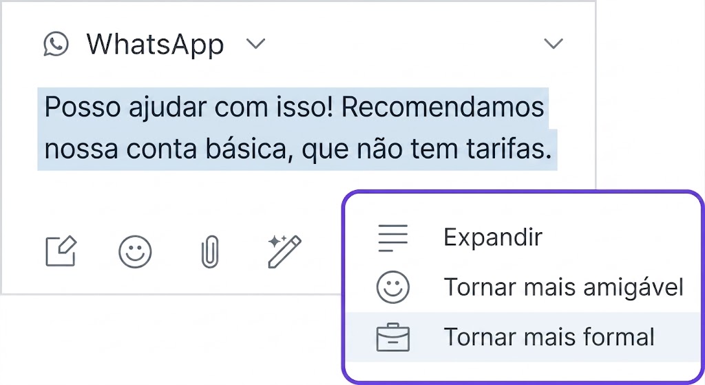 Imagem de produto dos agentes de IA da Zendesk.