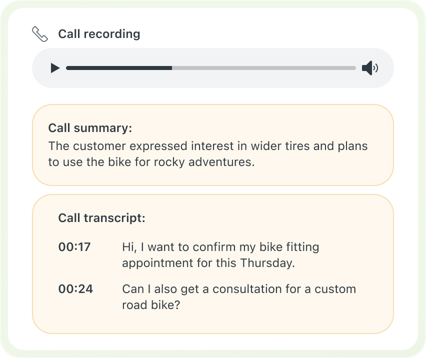A product image of Zendesk Voice QA.