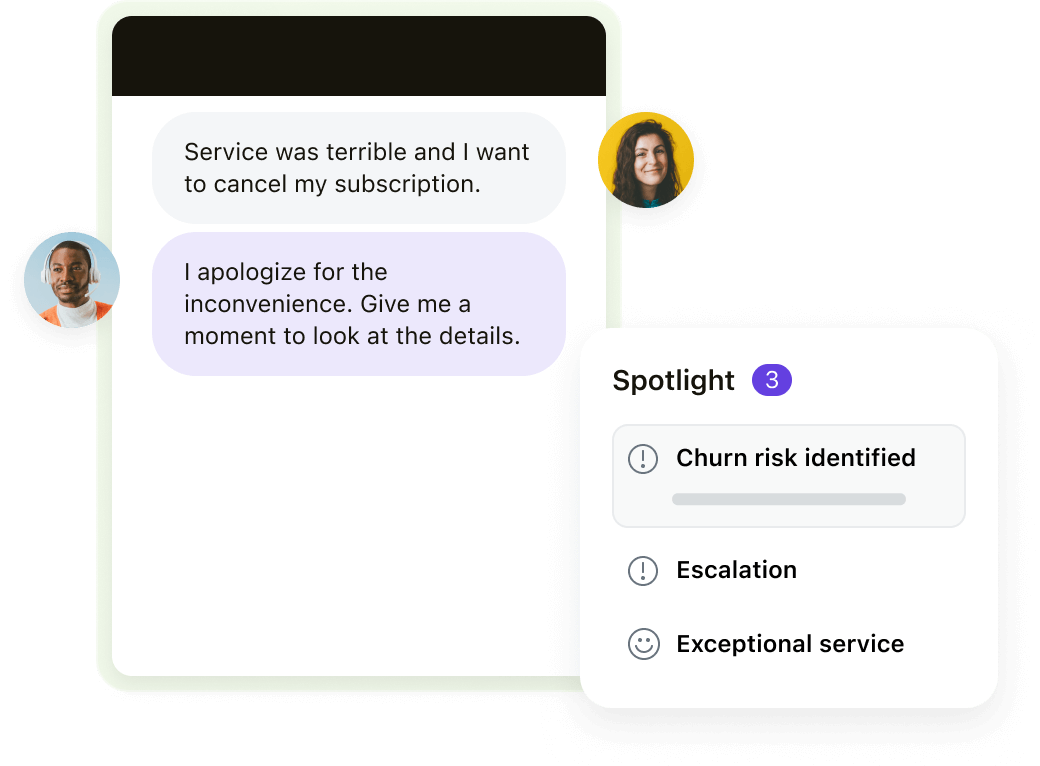 A product image of Zendesk QA.