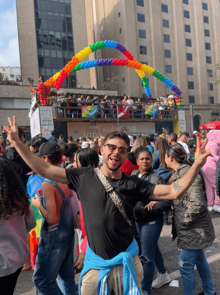 A Zendesk employee celebrates Pride month