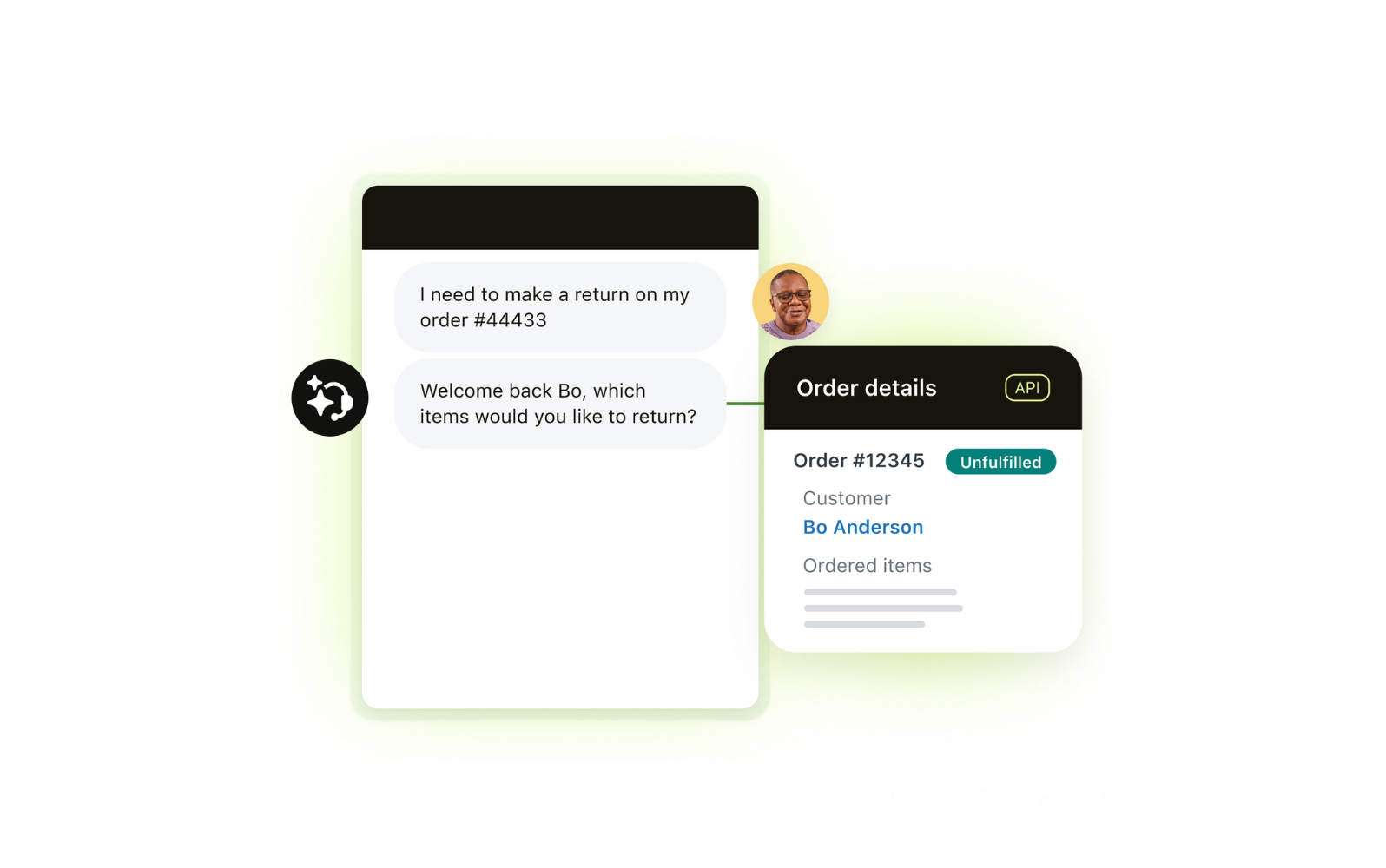 A screenshot of Zendesk’s AI agent in action.