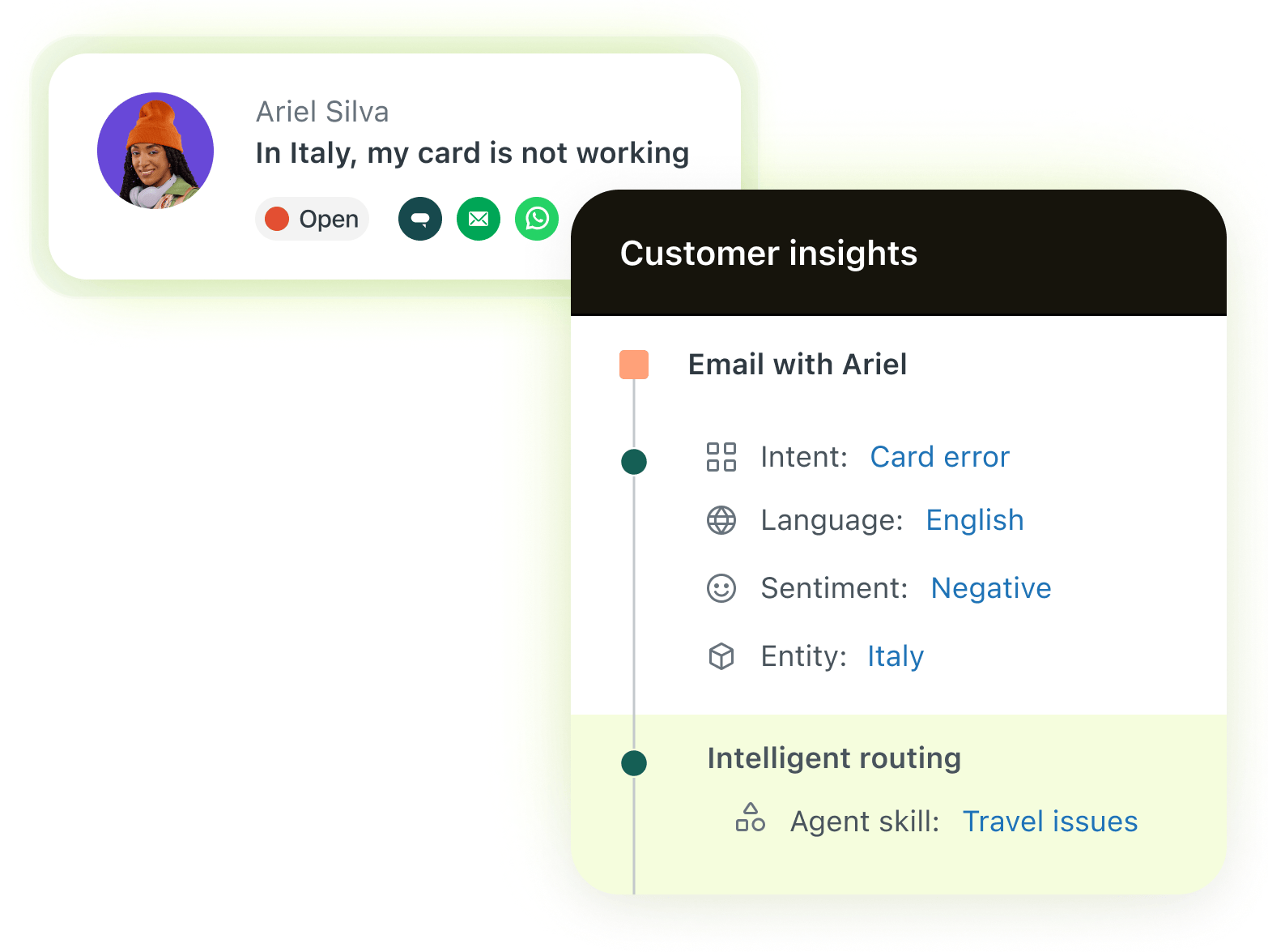 A screenshot of Zendesk copilot.