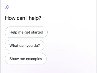 Screenshot of Admin Copilot’s conversational assistant feature.