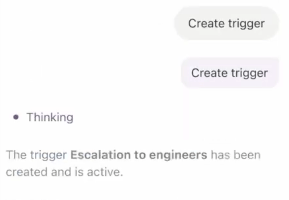 Screenshot of Admin Copilot’s workflows feature.