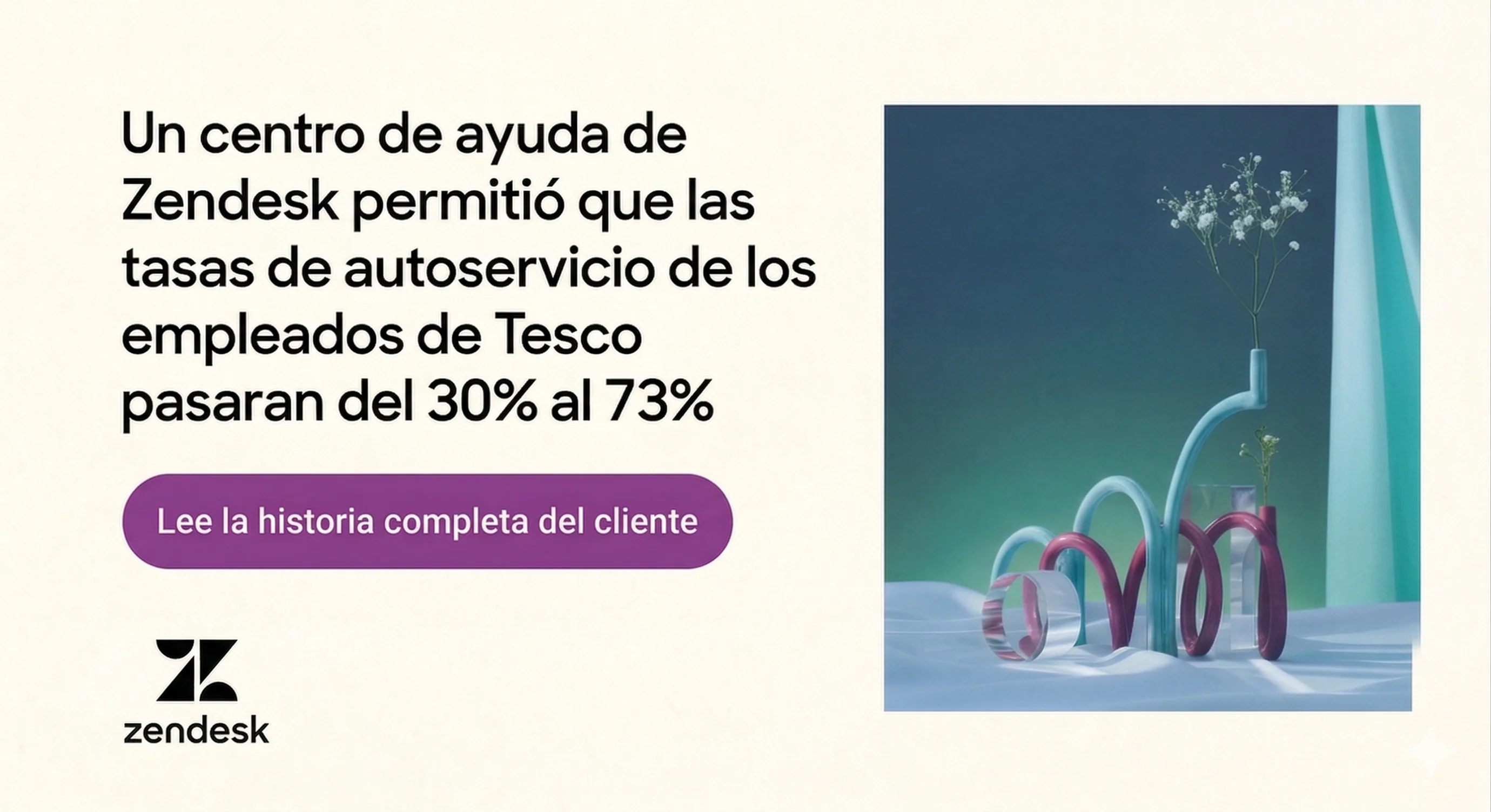 Un centro de ayuda de Zendesk permitió que las tasas de autoservicio de empleados de Tesco crecieran del 30 al 73 por ciento