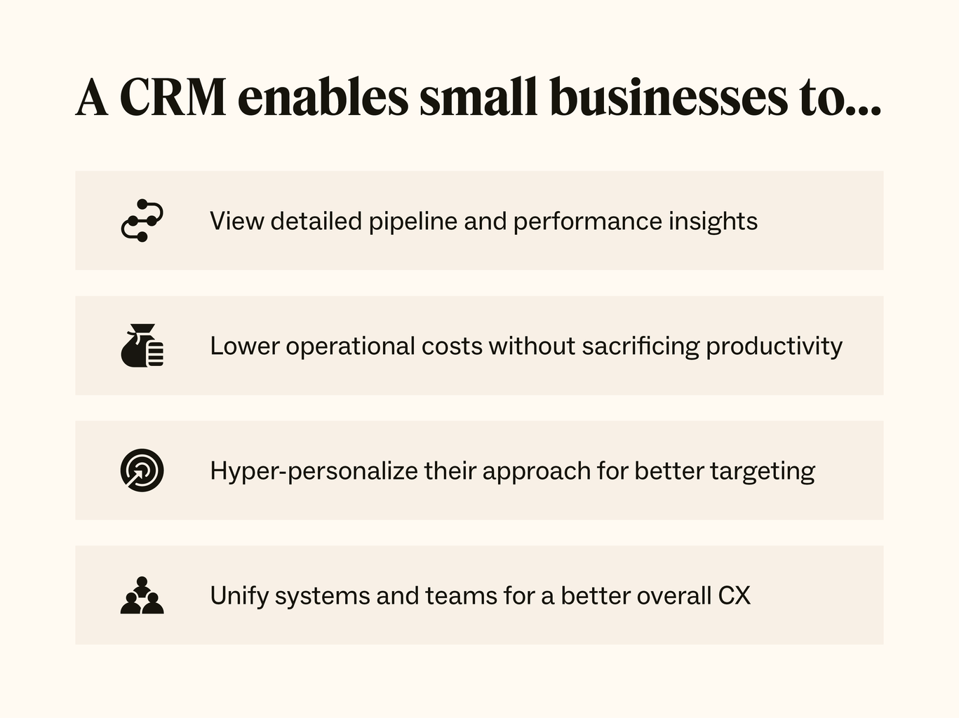 The four main benefits of having a dedicated CRM for small businesses