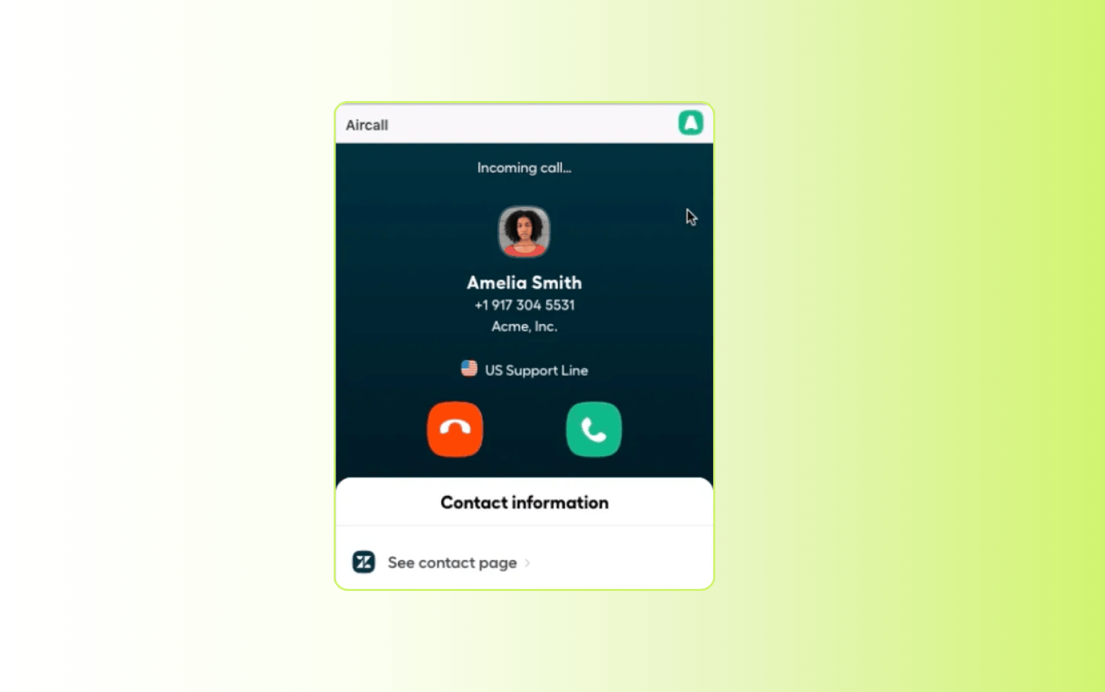 Aircall call routing solution for customer support.