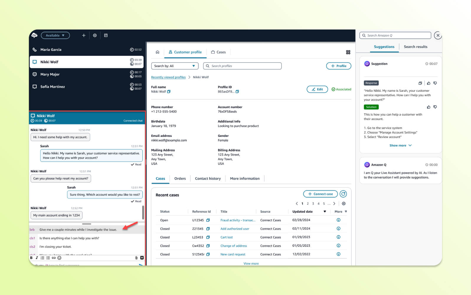 A product image of Amazon Connect contact center software.
