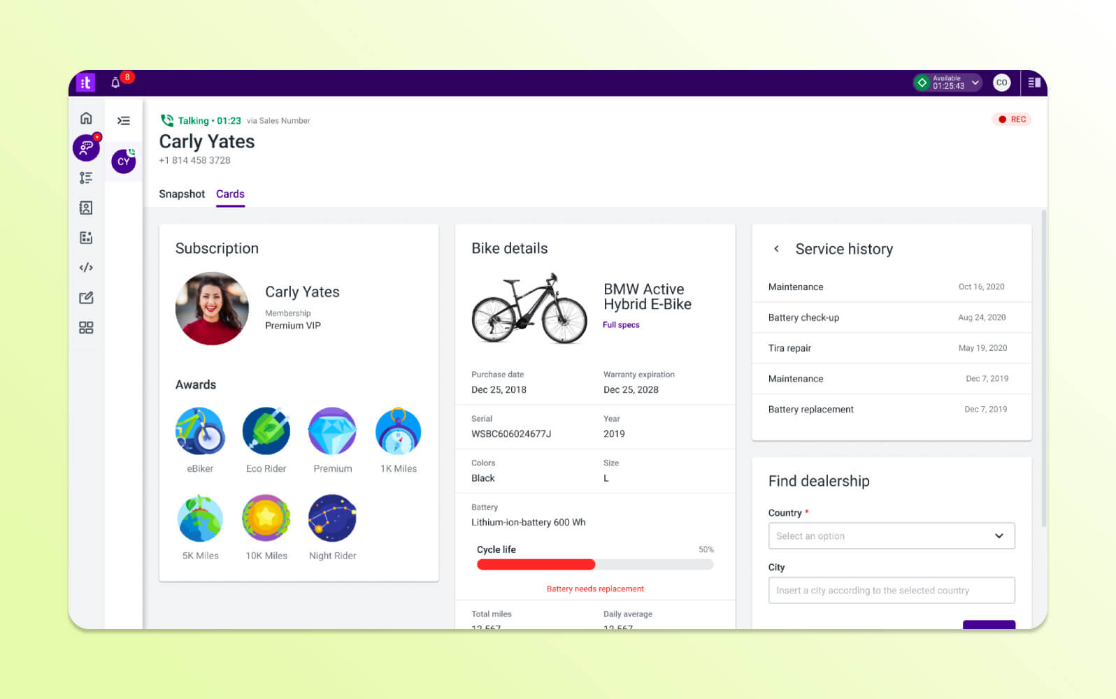 A product image of Talkdesk contact center software.