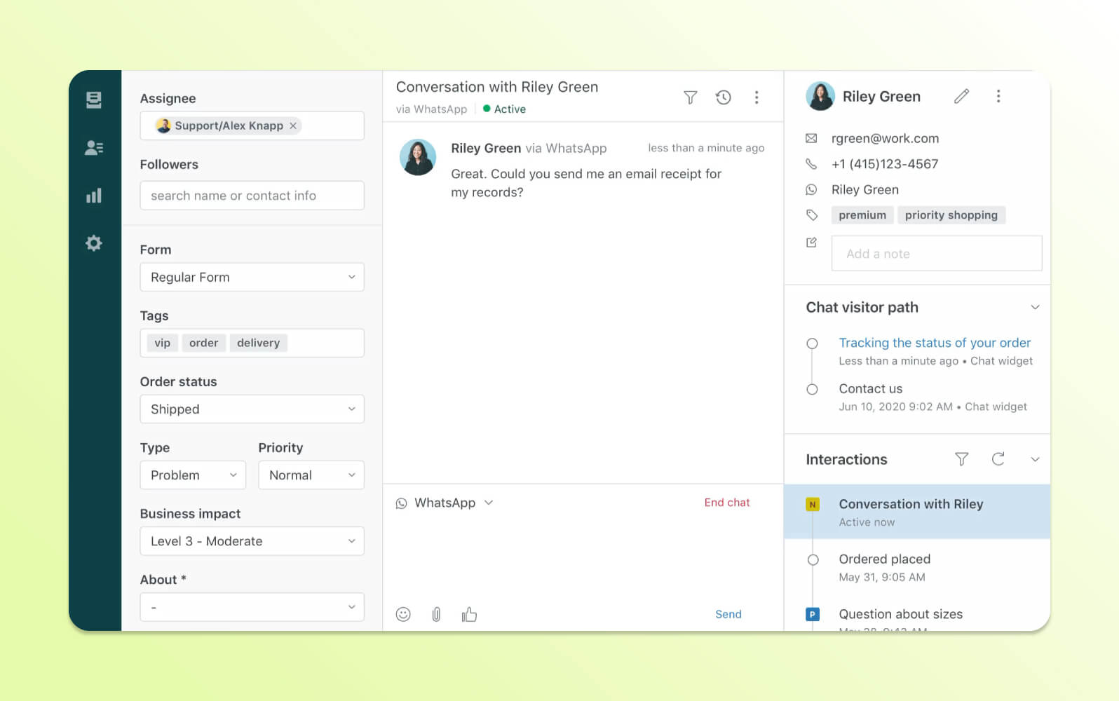 A product image of Zendesk contact center software.