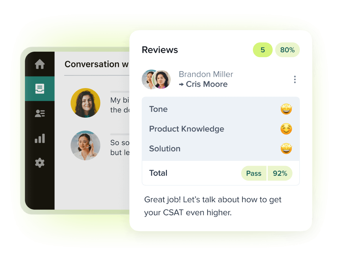 Screenshot of Zendesk QA tools