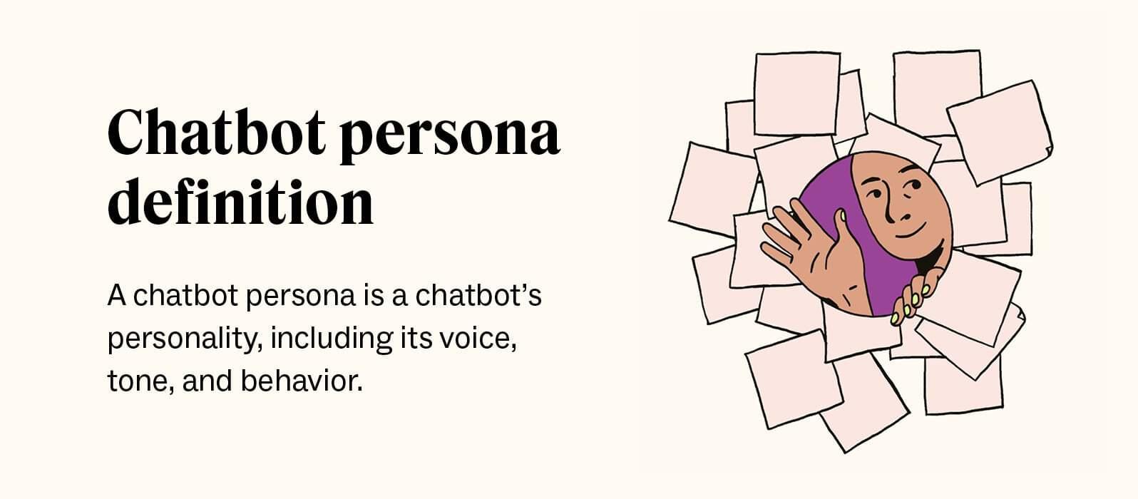 An image showcases the definition of a chatbot persona