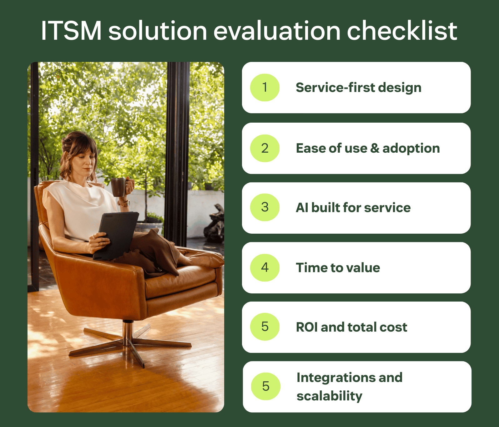 A quick evaluation checklist for choosing ITSM tools.