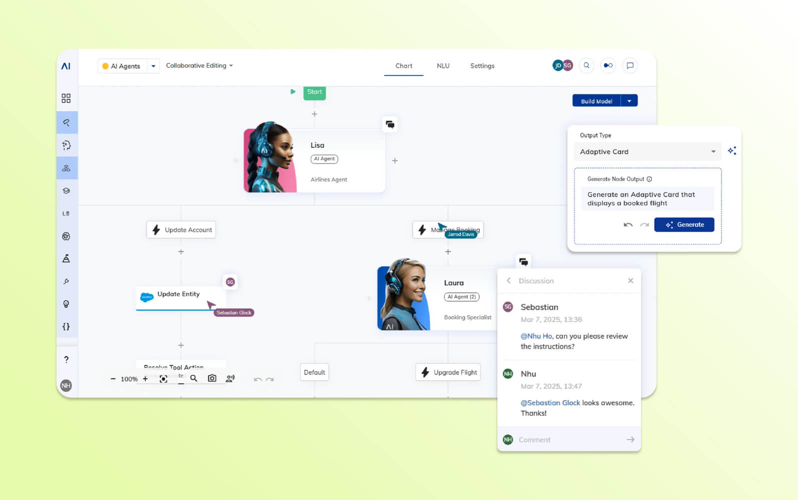 The AI agent from Cognigy.ai.