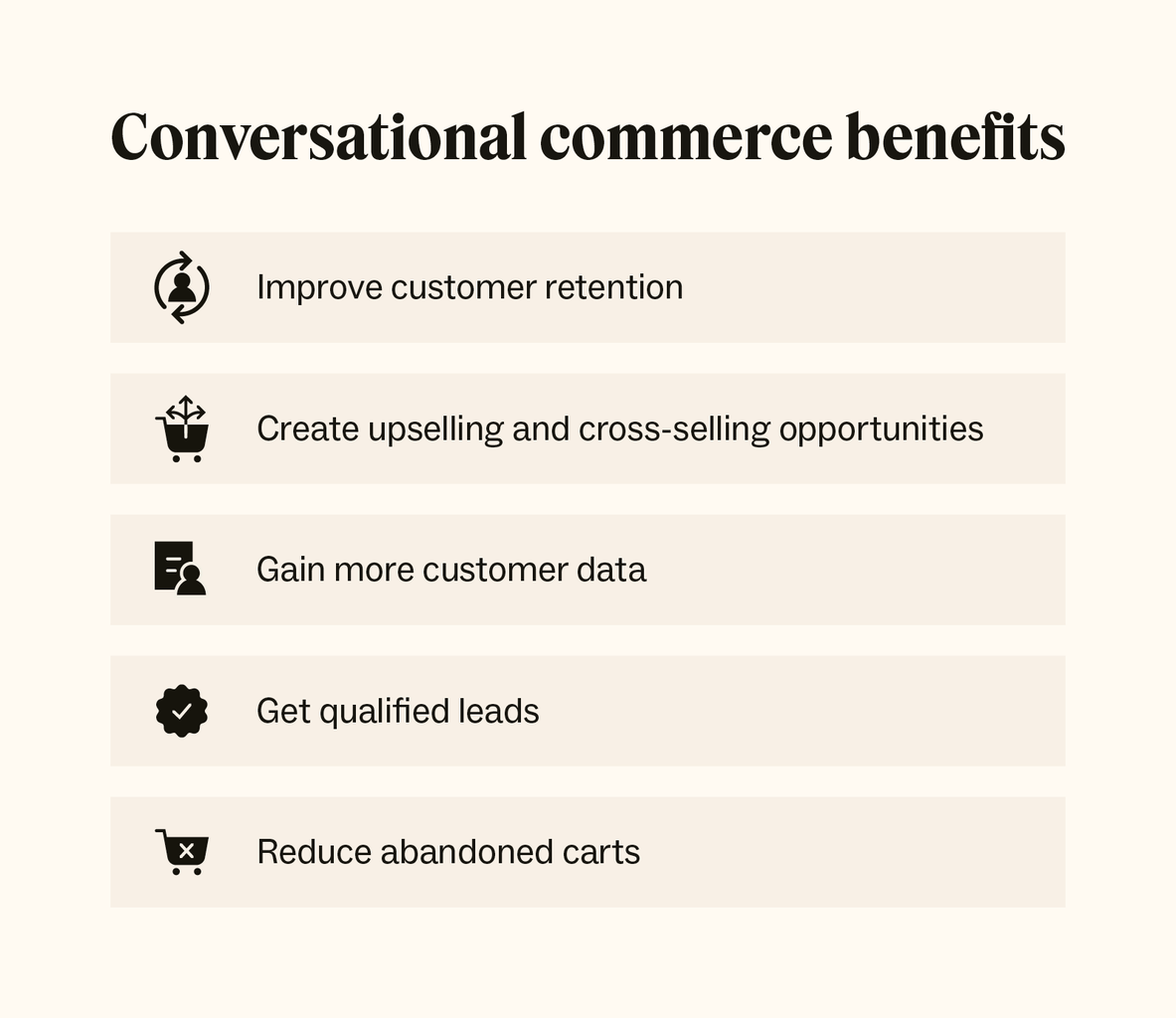 Benefits of conversational commerce