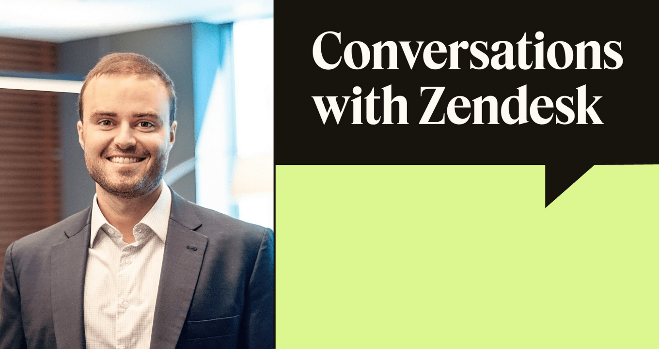 Conversations with Zendesk logo featuring Guilherme Kolberg