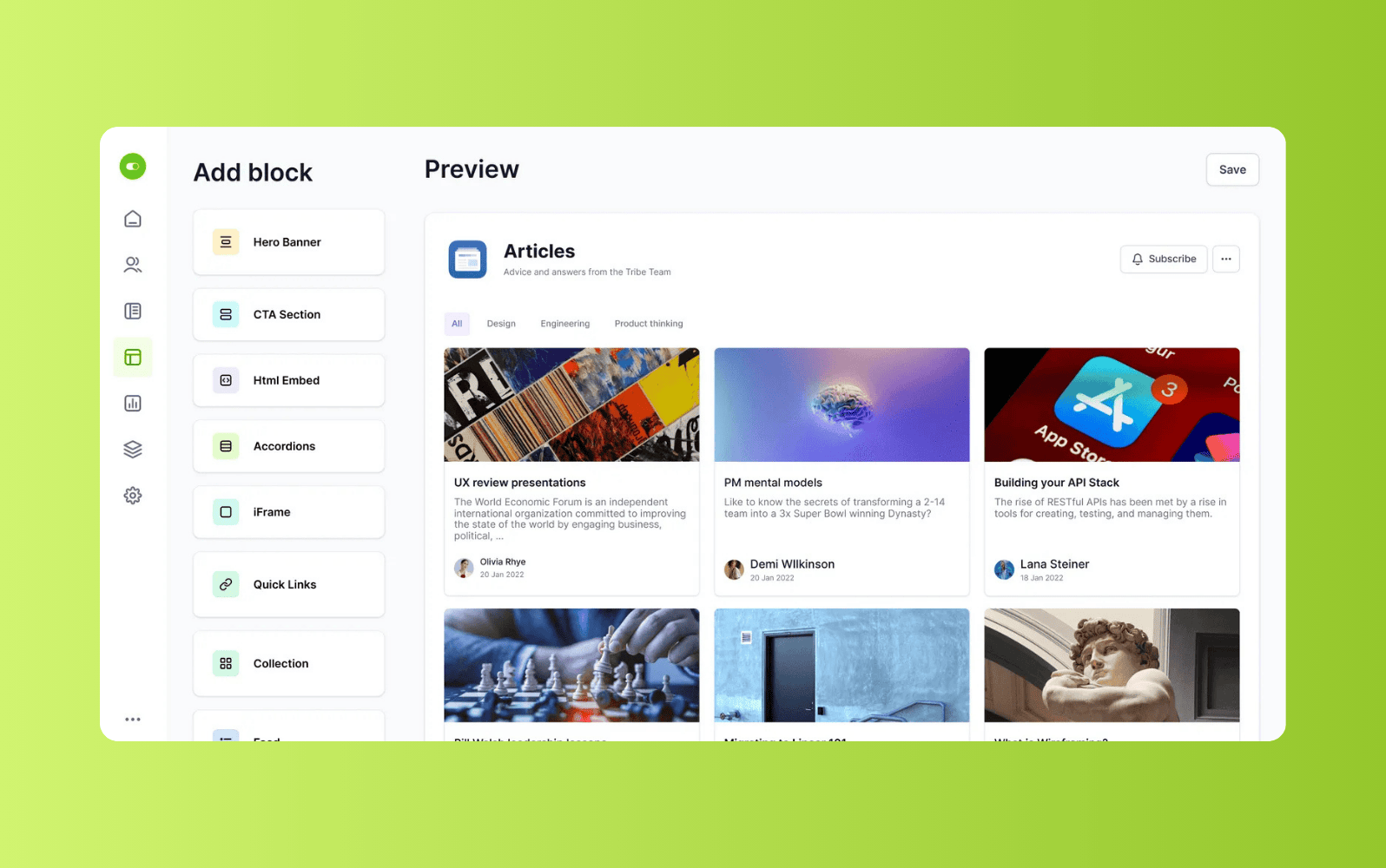 Screenshot of Bettermode’s forum software.