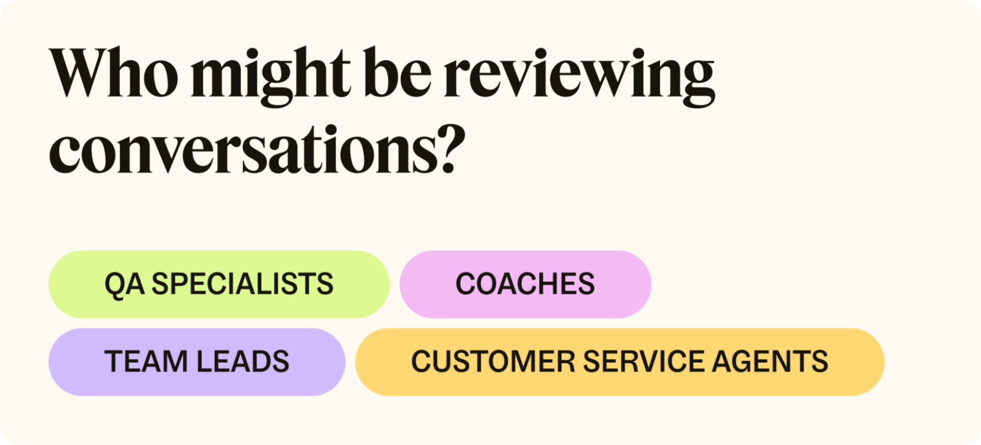 An infographic shows 4 different options for QA reviewers.