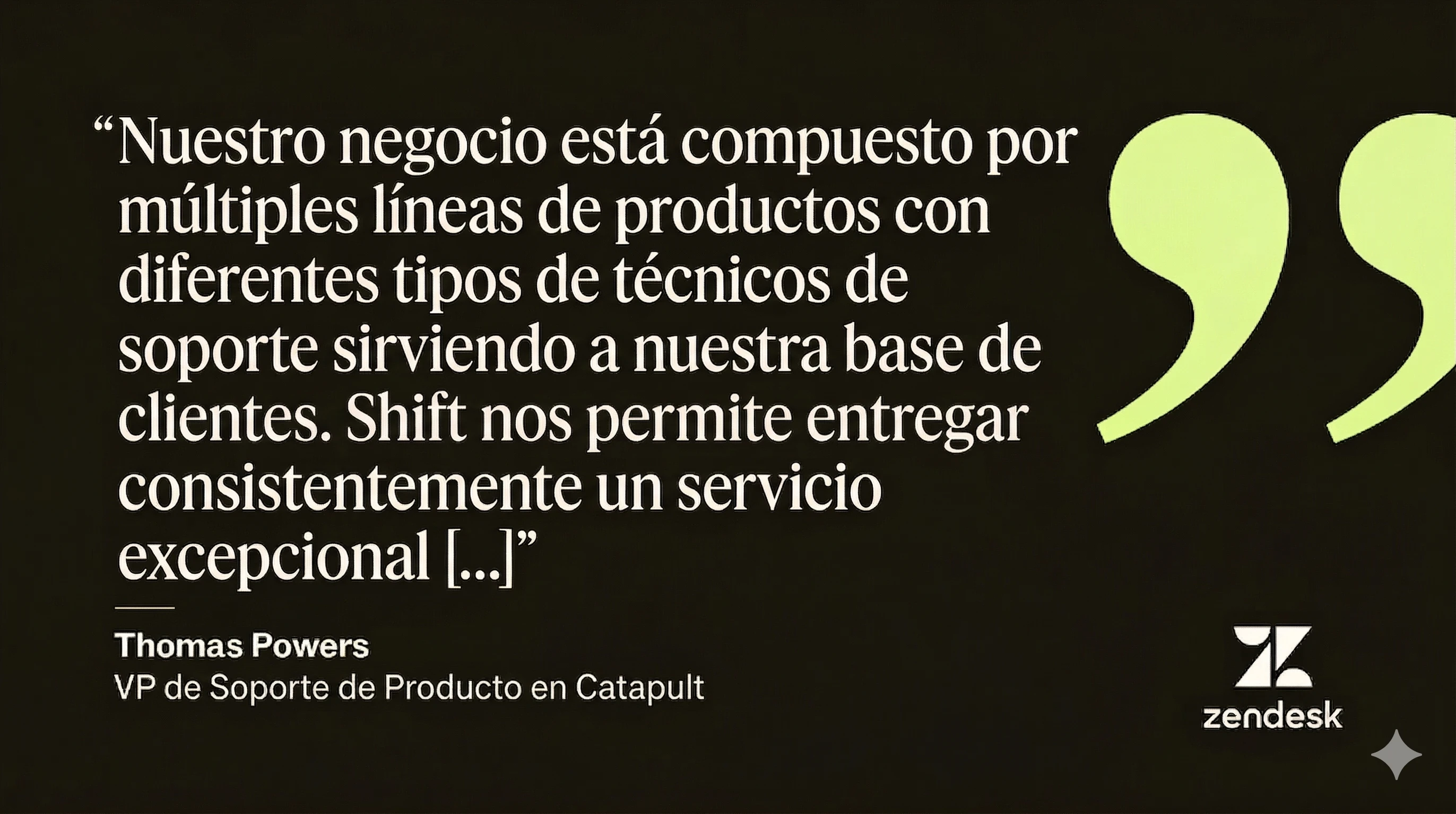 El vicepresidente de soporte de producto de Catapult, Thomas Powers, explica cómo Tone Shift de Zendesk AI para la experiencia del cliente permitió una CX consistente.