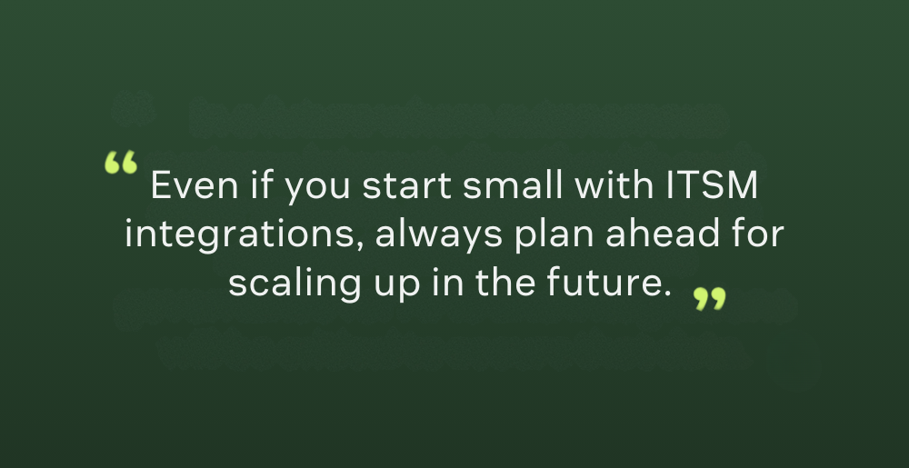 A quotation about the importance of planning for scaling up in the future.