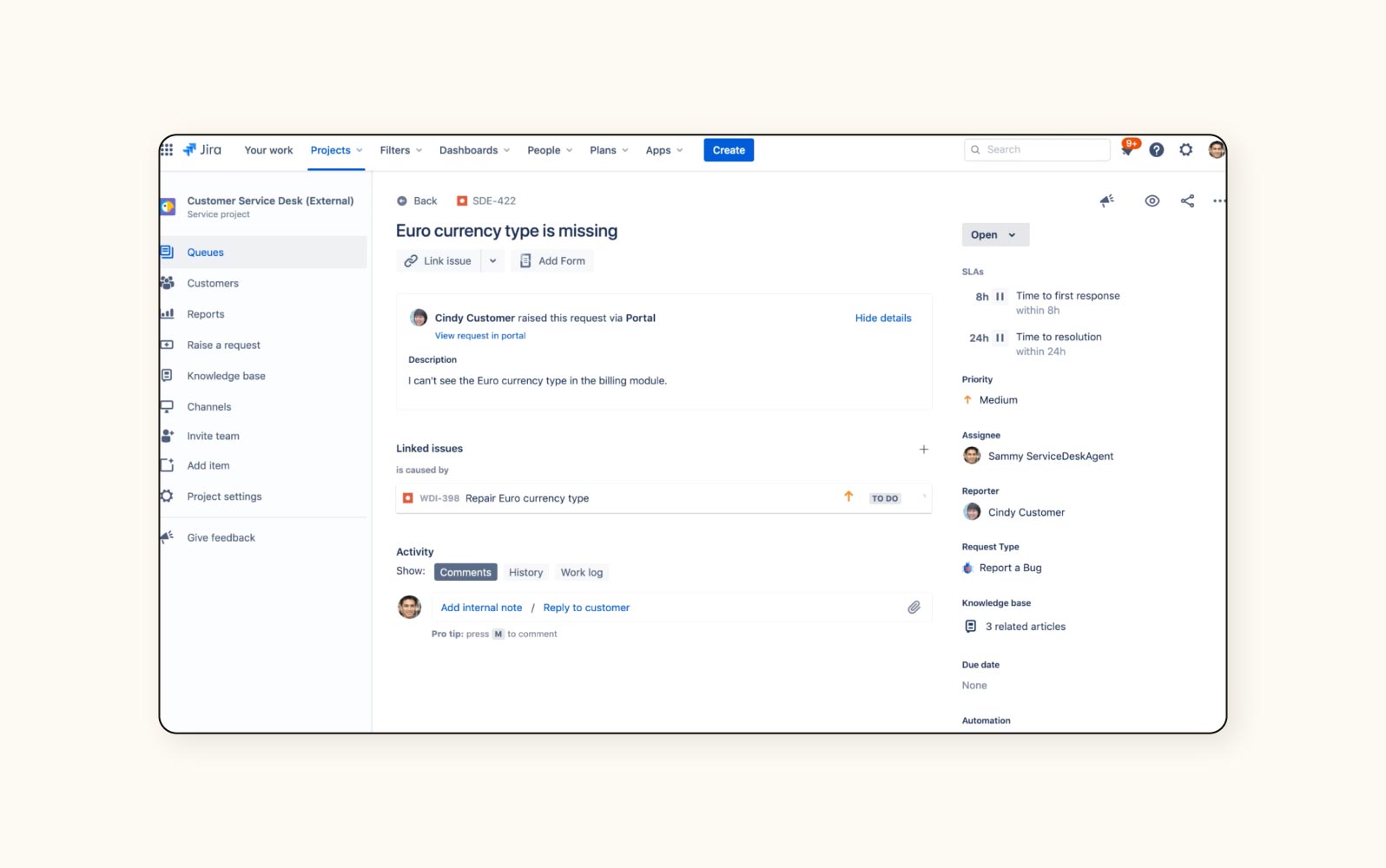 ITSM software from Jira Service Management.