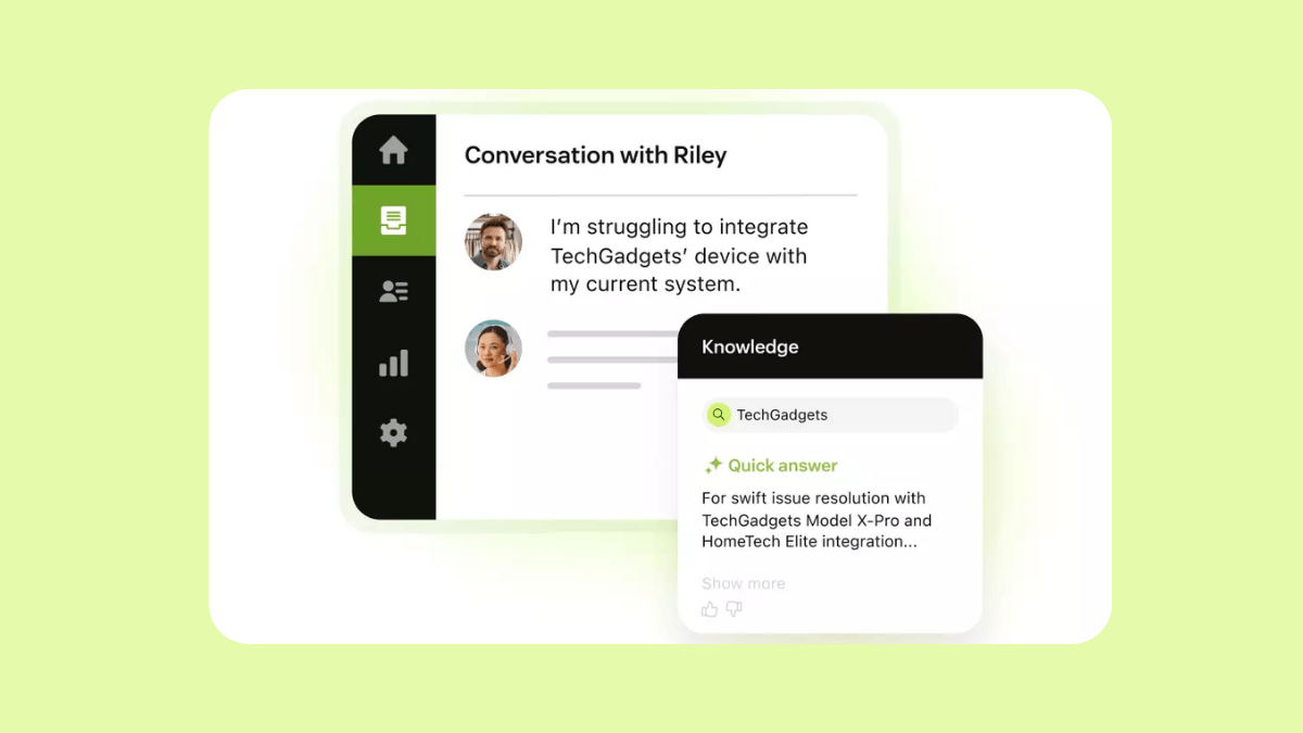 Screenshot of Zendesk client portal software.