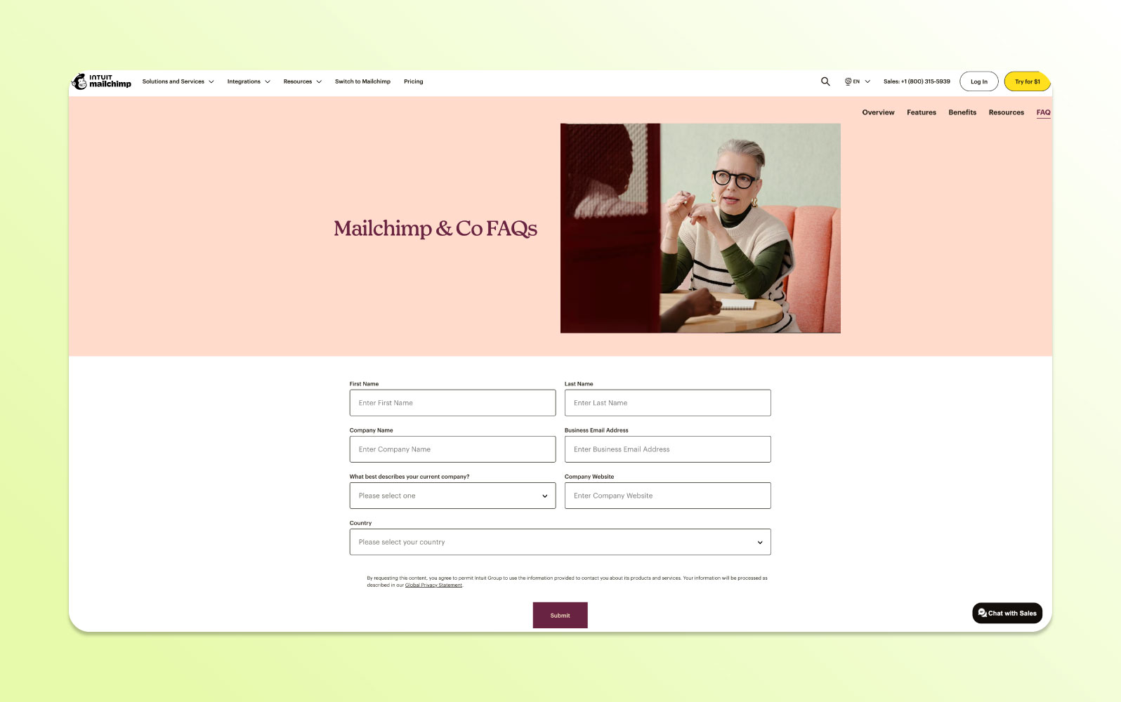 The Mailchimp page devoted to frequently asked questions.