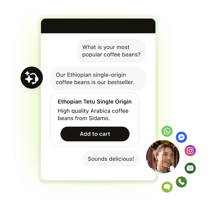 A product image of Zendesk messaging software.