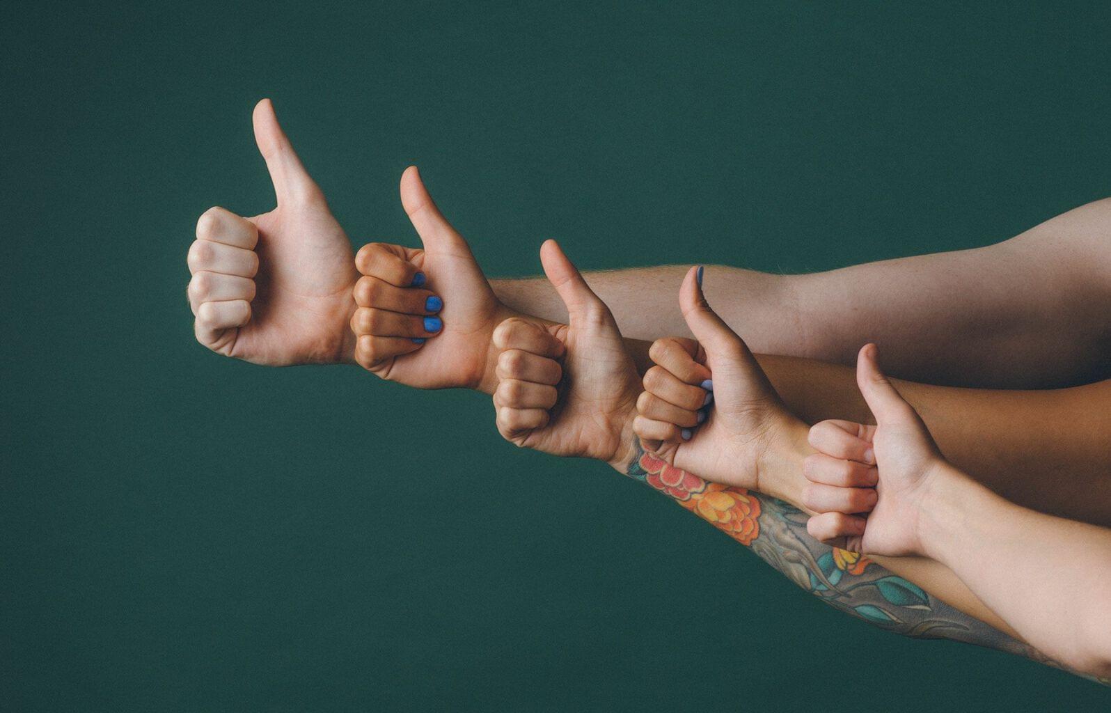 Benefits of outbound sales, thumbs up