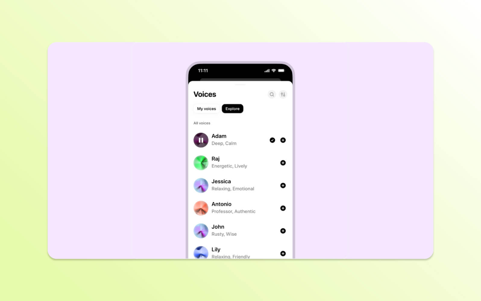 Eine Nutzerin gibt in der Perplexity-App eine Frage ein und wartet auf eine Audio-Antwort des KI-Sprachassistenten.