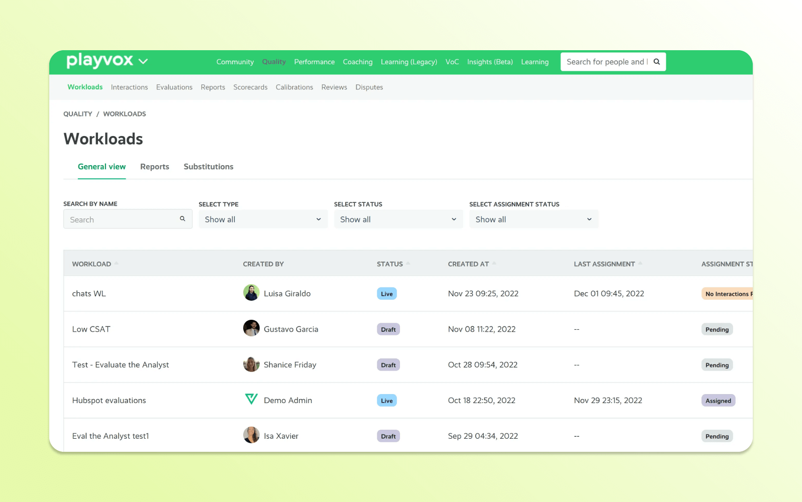 A product image of Playvox quality assurance software.