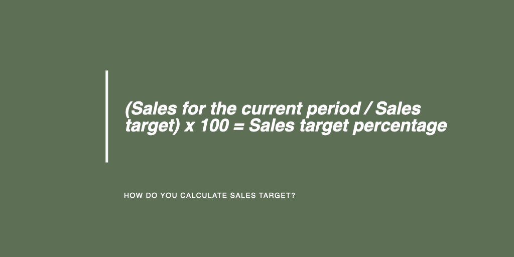 how to calculate sales targets