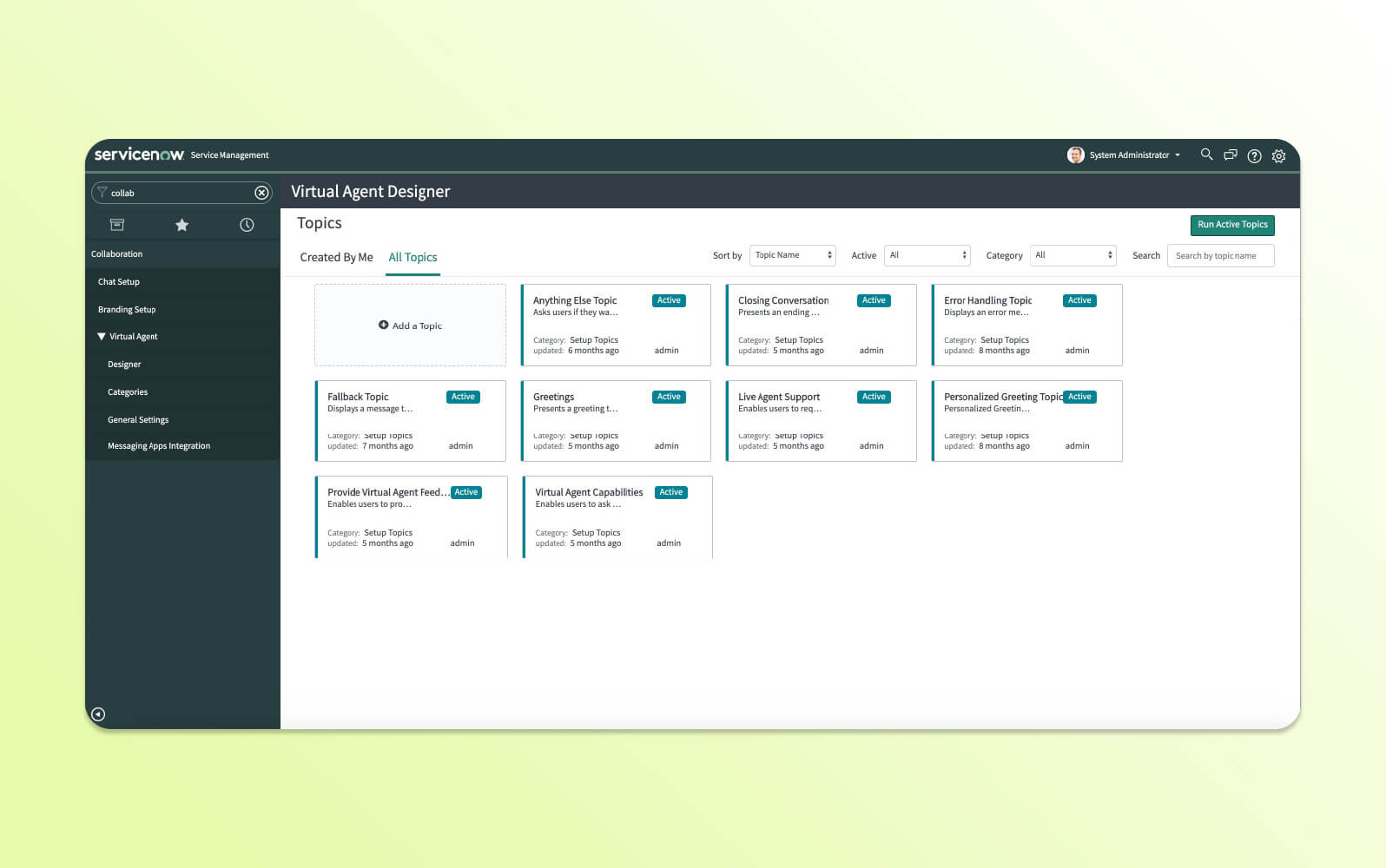 The AI agent from ServiceNow.