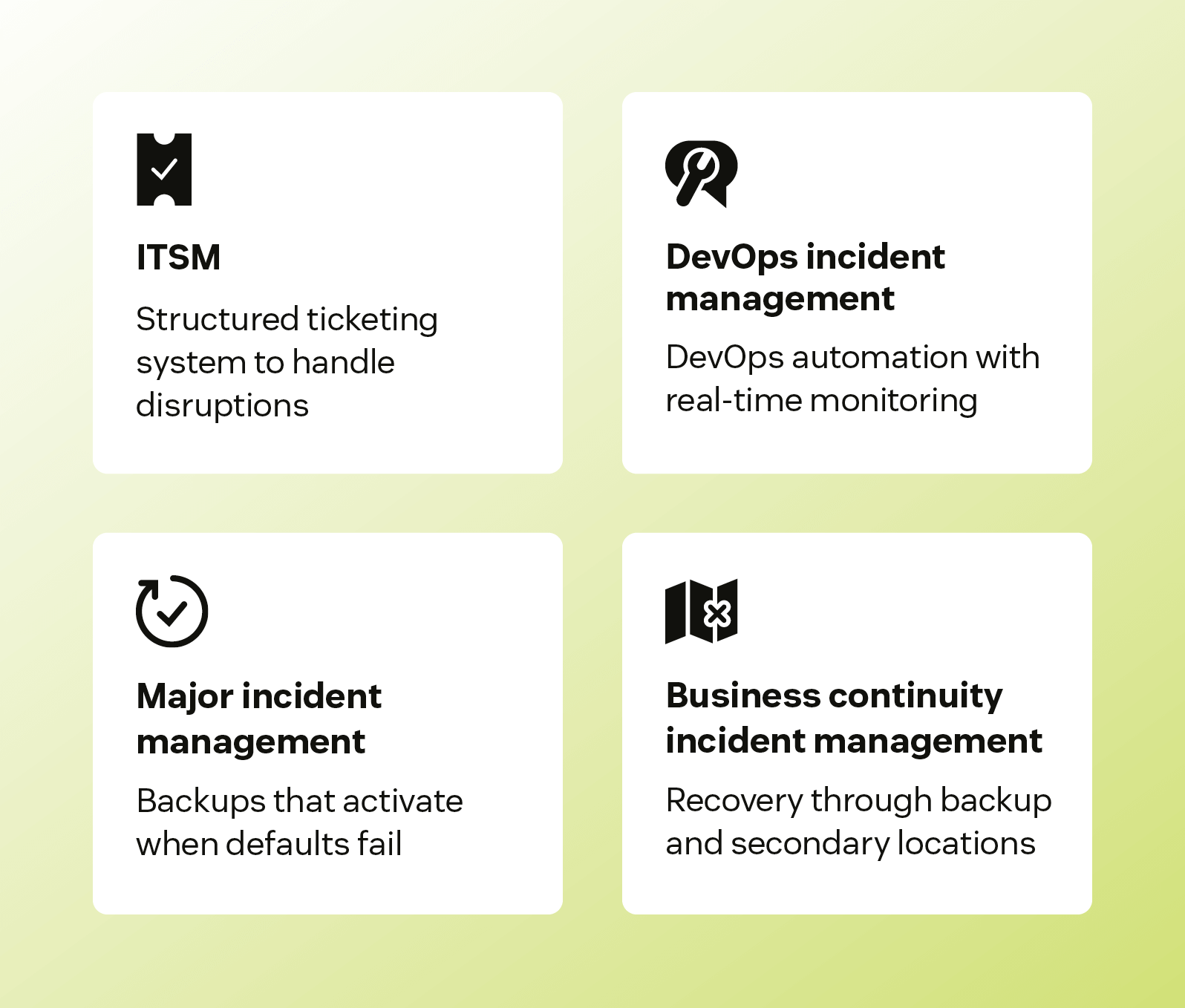 The four types of incident management and what they’re best for resolving.