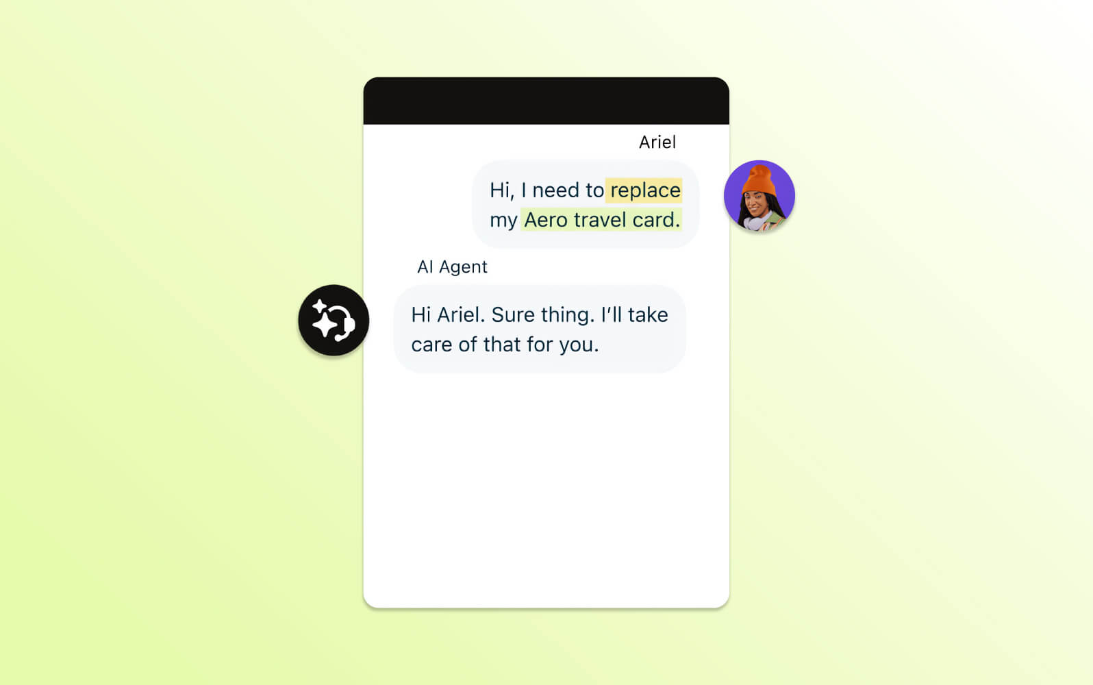 The Zendesk AI agent.