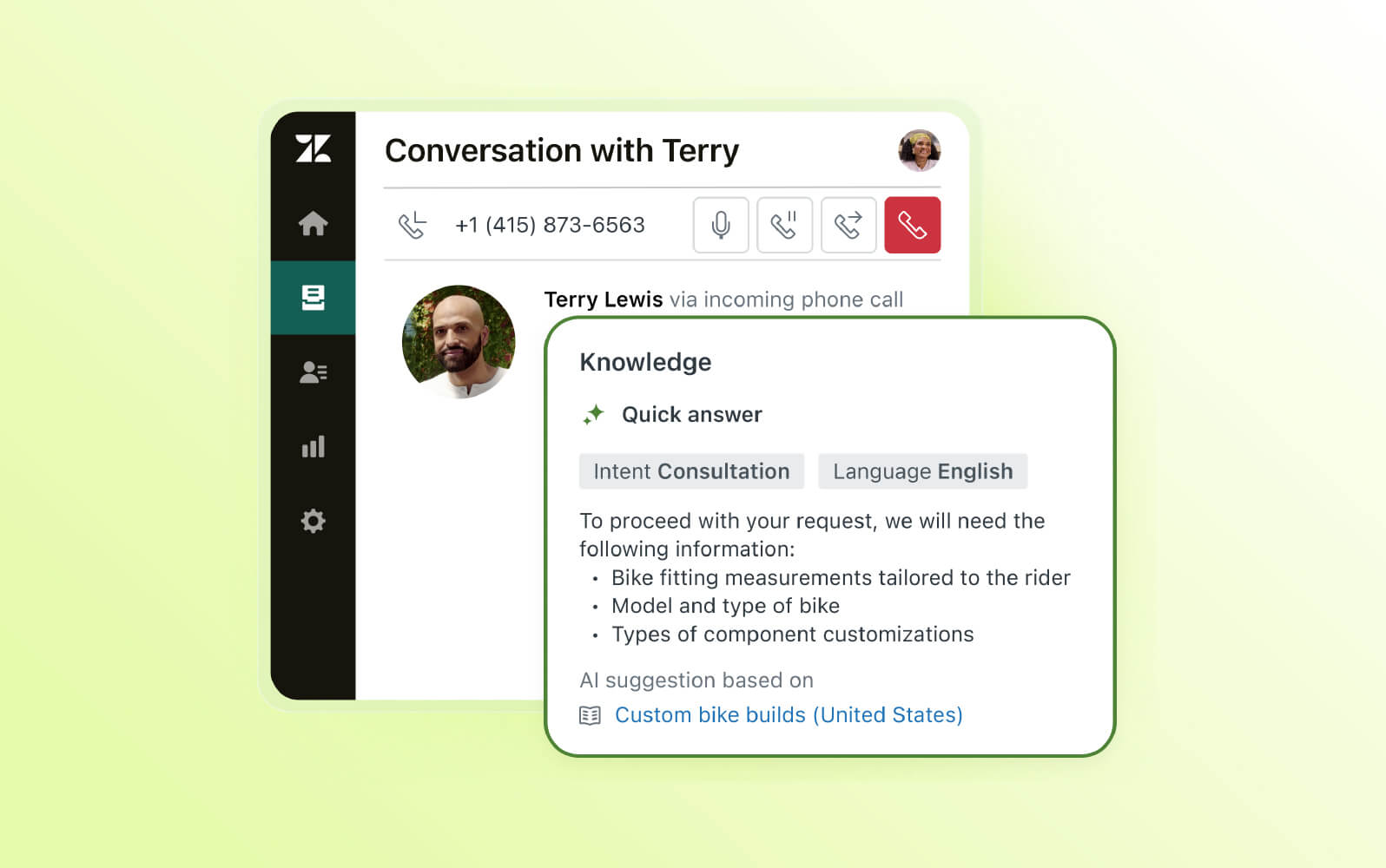 Call Center Software von Zendesk.