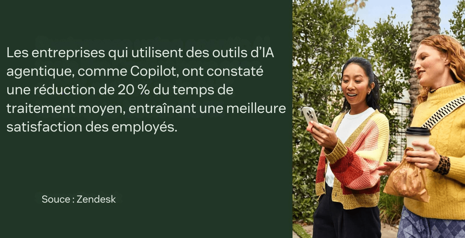 Les entreprises utilisant des outils d’IA agentique tels que Copilot ont constaté une réduction de 20 % de l’AHT, entraînant une meilleure ESAT