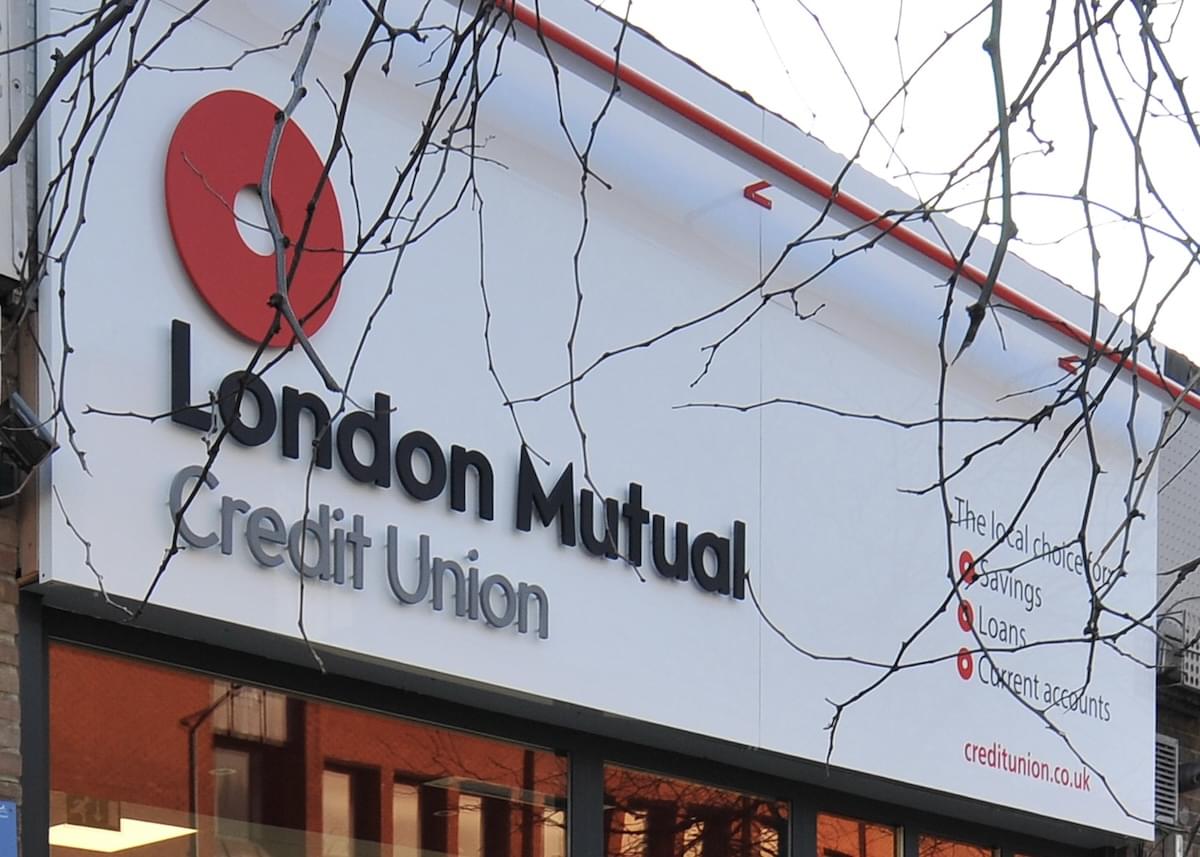 Exterior of a branch of London Mutual Credit Union