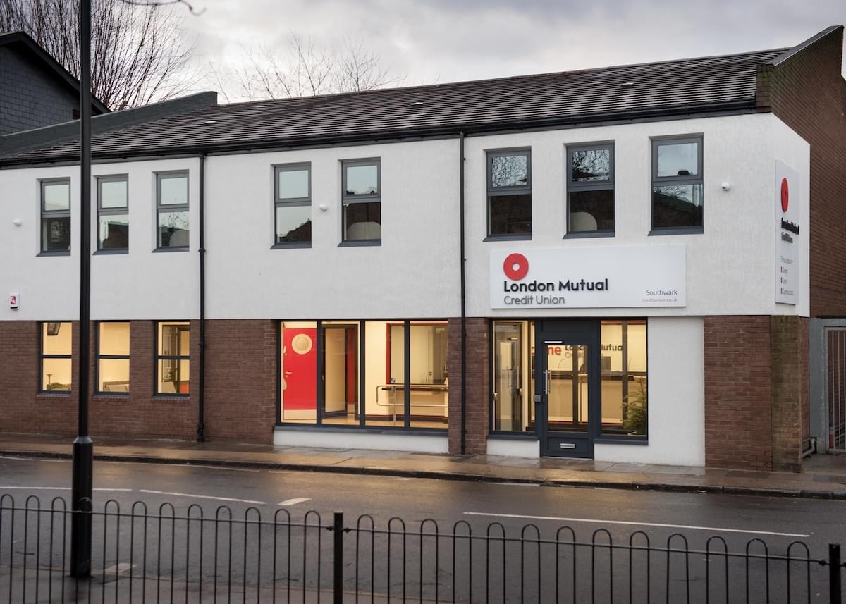 Exterior of a branch of London Mutual Credit Union