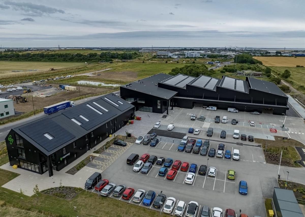 Overhead exterior view of myenergi office