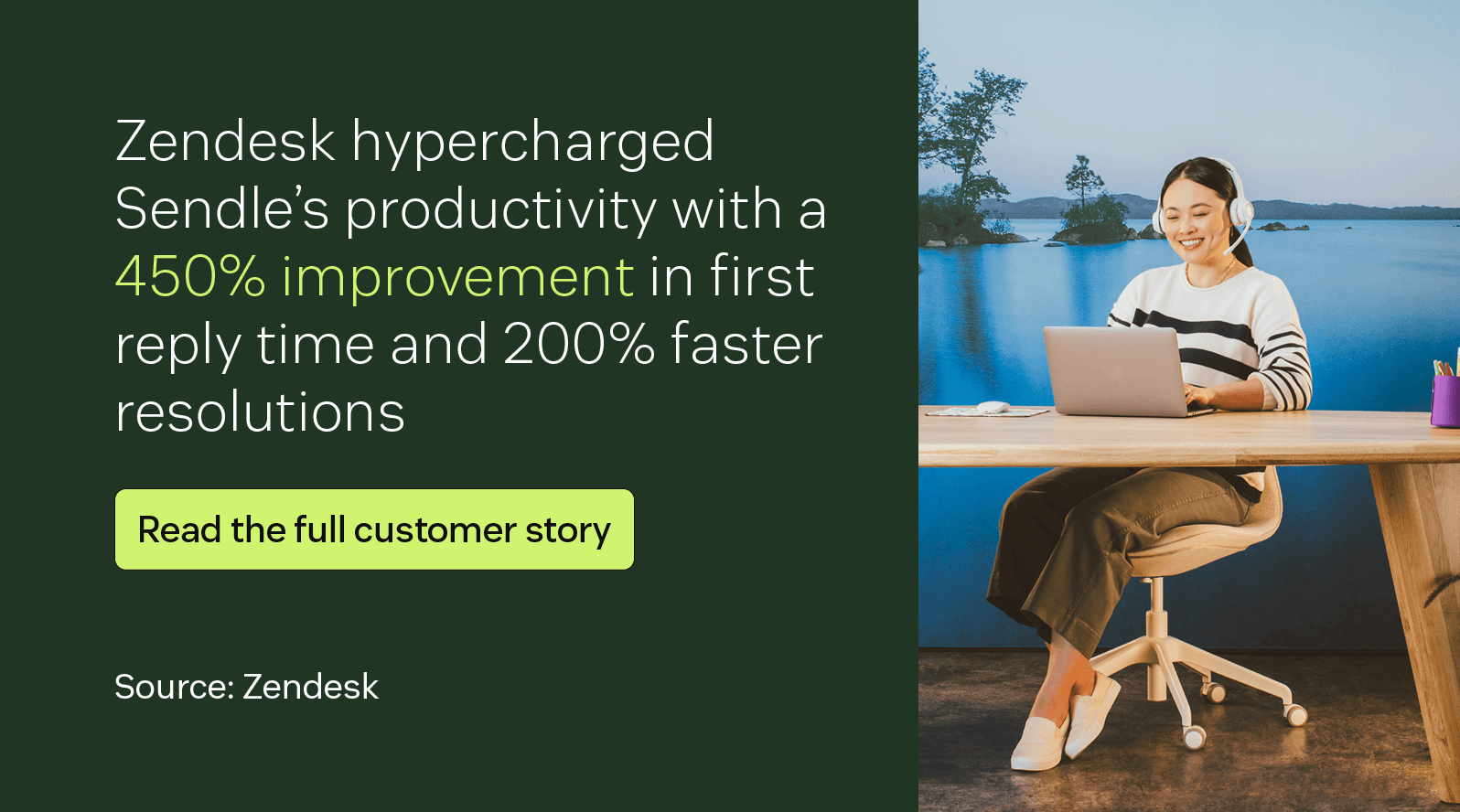 Zendesk hypercharged Sendle’s productivity with a 450 percent improvement in first reply time and 200 percent faster resolutions.