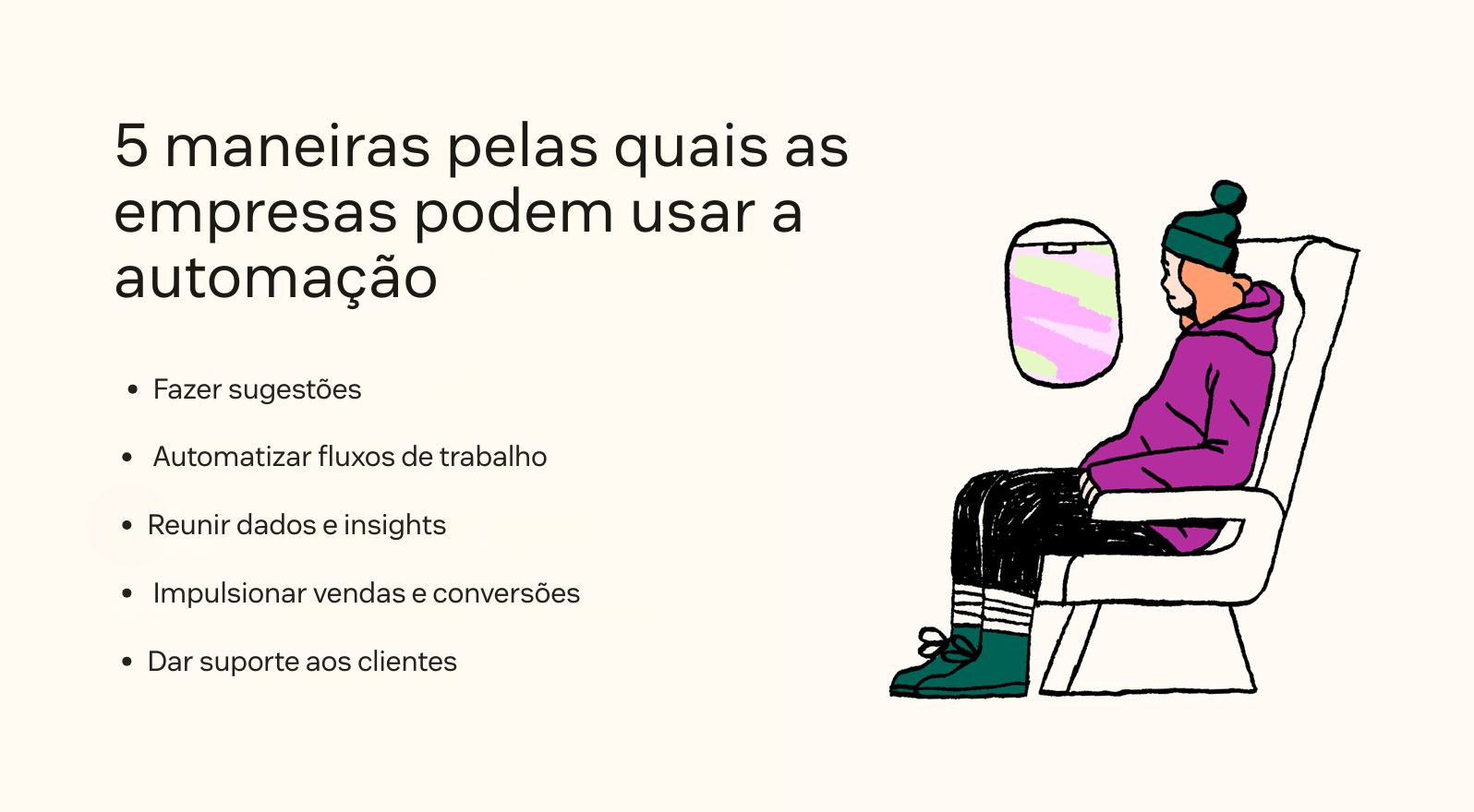 Gráfico com 5 maneiras de usar automação nas empresas