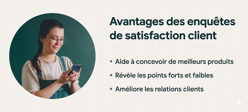 Avantages des enquêtes de satisfaction client